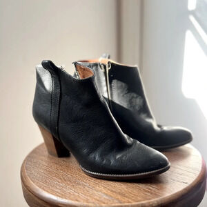 Madewell The Billie Boot Black Leather Ankle